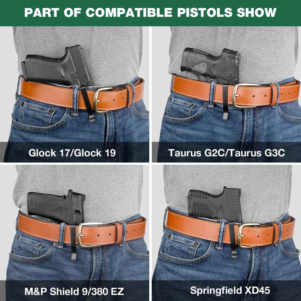 Universal Rail Gun Clip Low Profile Concealed Carry Fit for Gun w/ Rail 3.1 Inch | WARRIORLAND