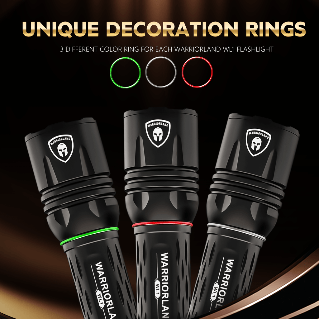 1600 Lumen Tactical Flashlight, Compact Handheld Flashlight with Max Beam Distance 473 Meters, IP68, EDC Flashlight with Rechargeable Battery, Outdoor, Camping and Emergency|WARRIORLAND - WARRIORLAND