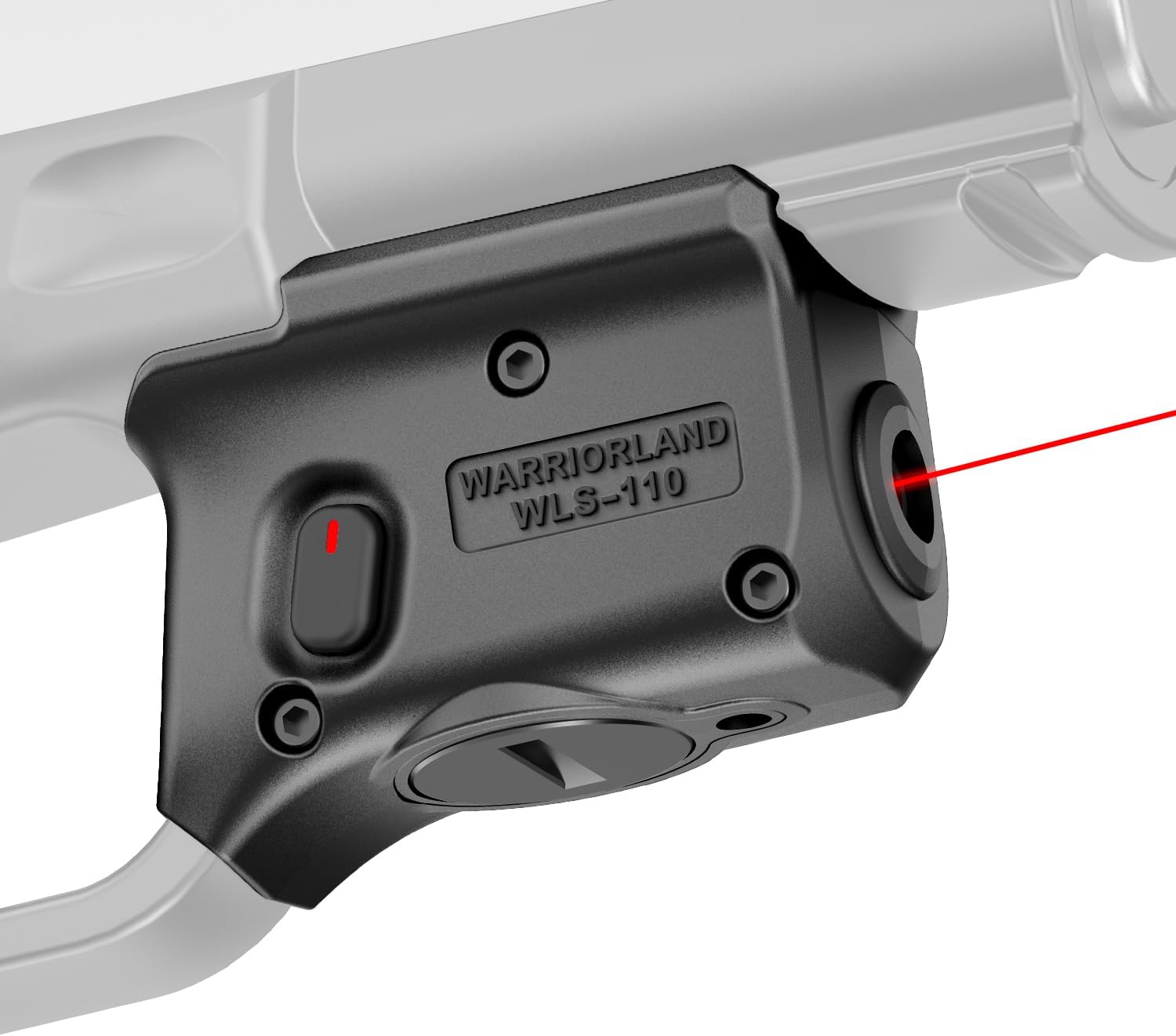 WARRIORLAND Red Trigger Laser Fit for Hellcat Pro - Compact & Lightweight Trigger Mounted Tactical Weapon Light with Battery Indicator and Ambidextrous Switch, WLS-110 - WARRIORLAND