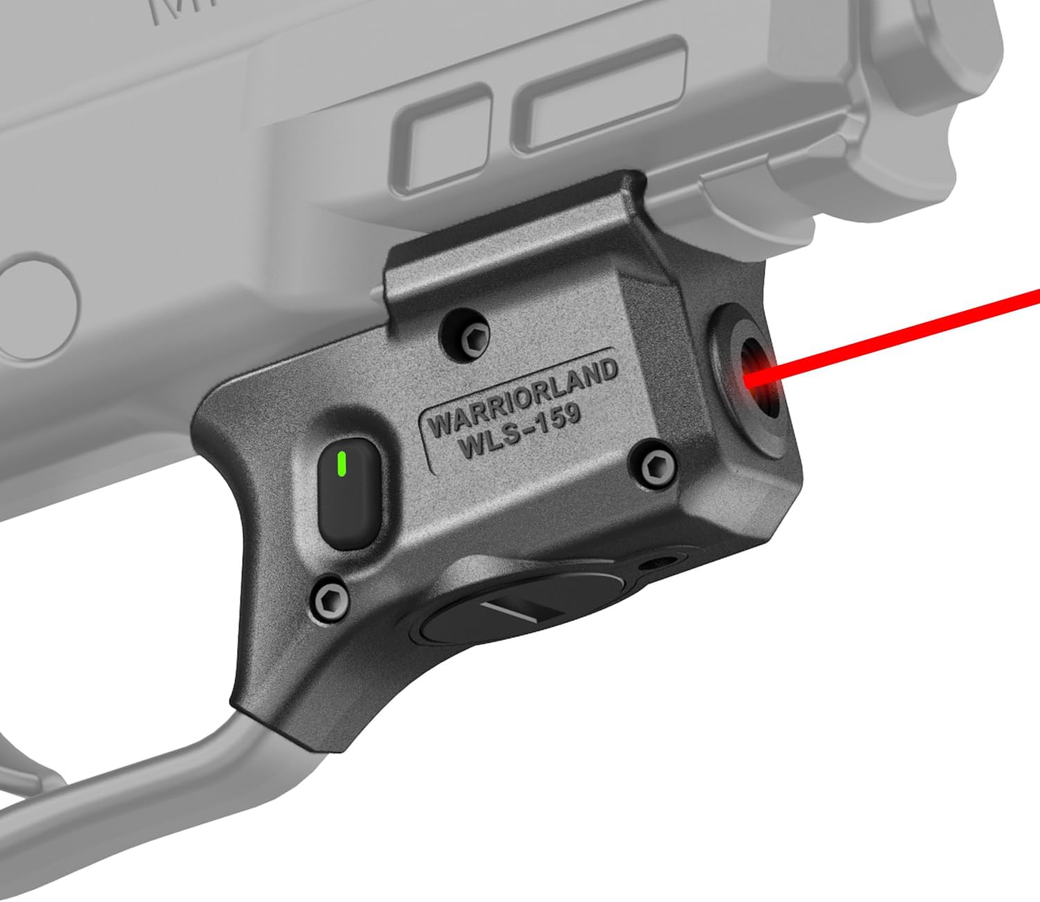 WARRIORLAND Red Laser Sight Fit Smith & Wesson M&P 9mm Shield EZ & M&P 380 Shield EZ, First Red Beam Sight with Power Indicator, S&W M&P Shield 9mm EZ Laser with Ambidextrous On/Off Switch, WLS-159 - WARRIORLAND