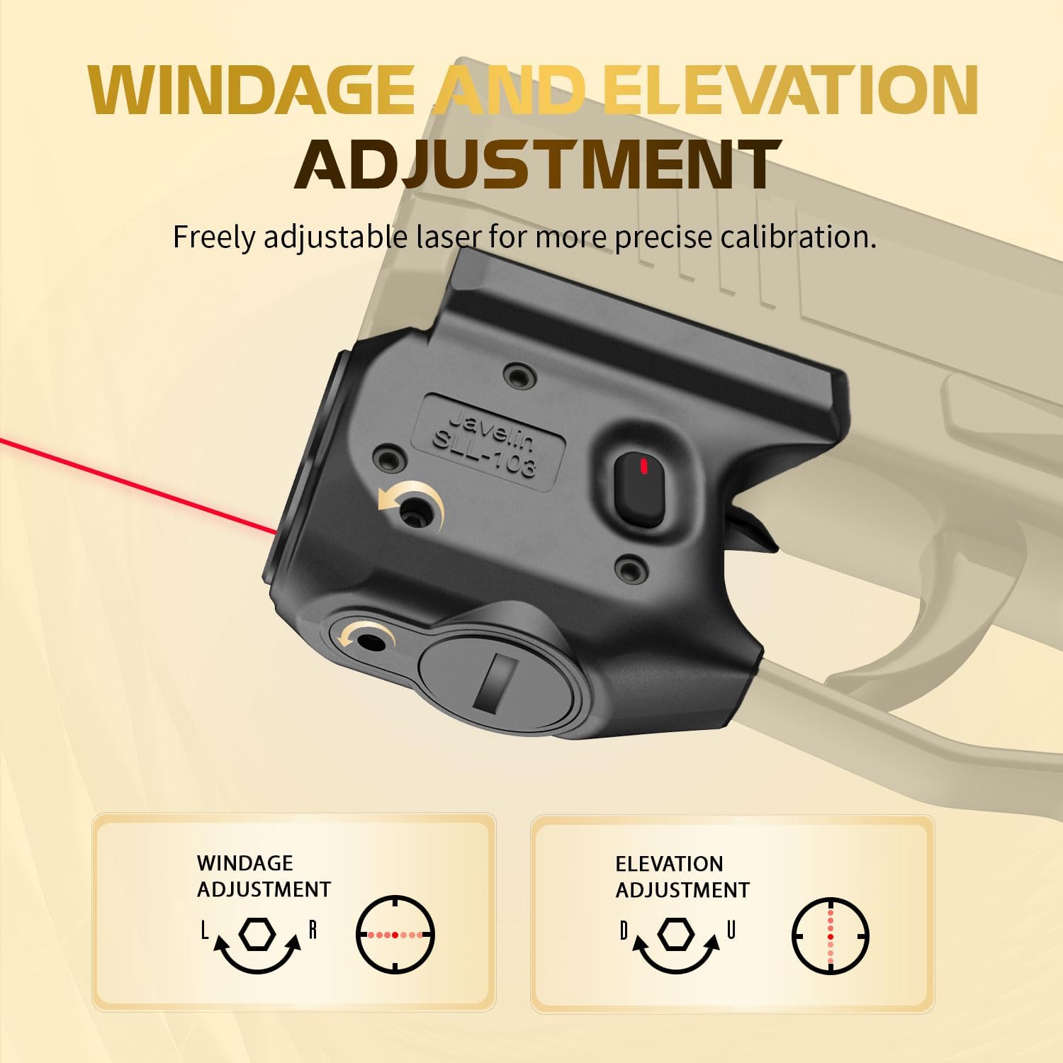 WARRIORLAND Pistol Light Laser Combo Fits Sig Sauer P365/ P365X/ P365XL, Compact 150-Lumen Trigger Mounted Tactical Weapon Light with Red Laser & White LED Flashlight, Power Indicator, SLL-103 - WARRIORLAND