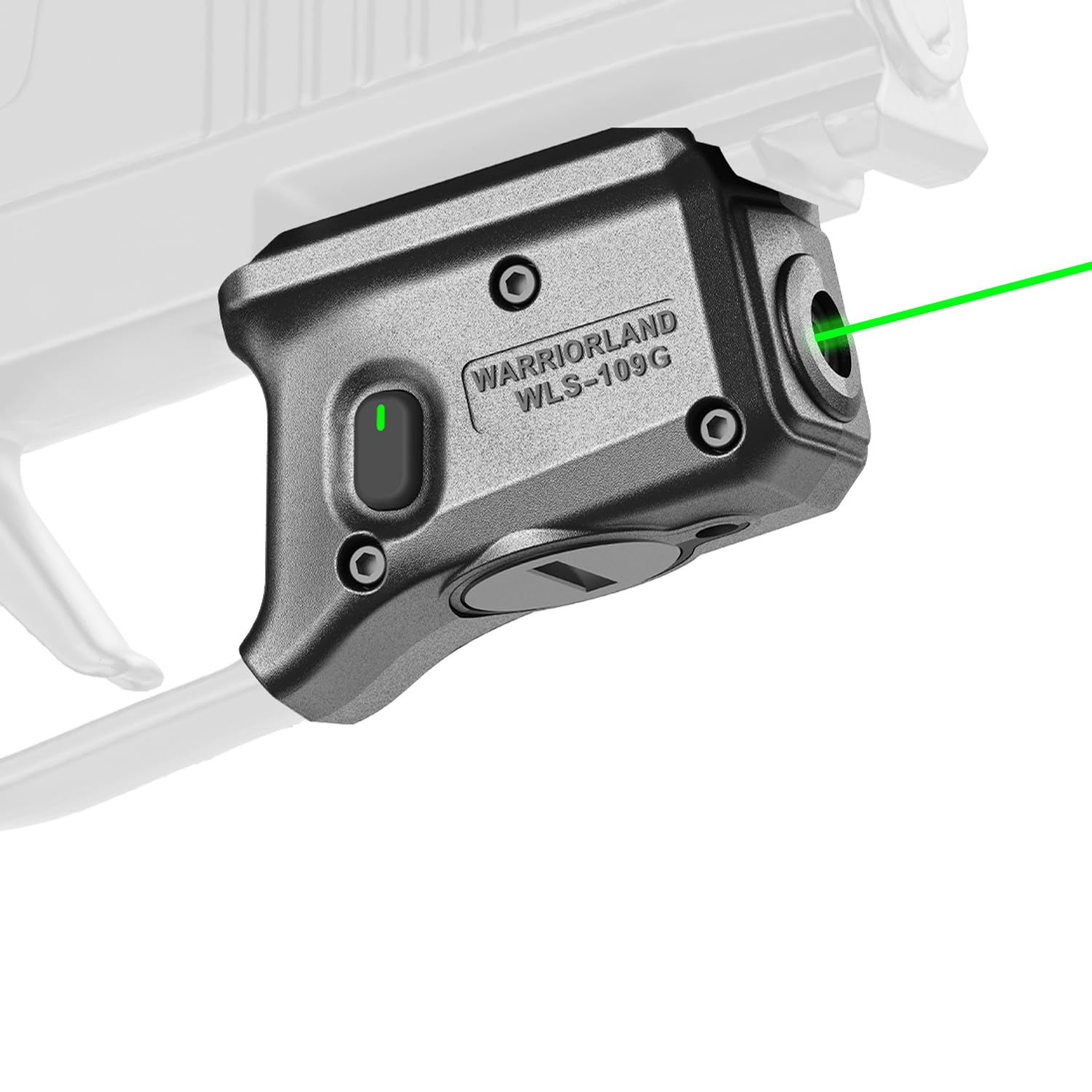 WARRIORLAND Trigger Laser Sight Tailored Fit P365X Macro Green Beam Sight, Gun Sight with Ambidextrous On/Off Switch & Power Indicator, WLS-109G - WARRIORLAND