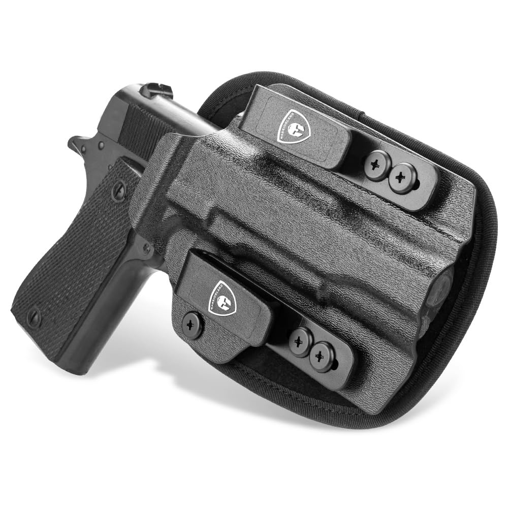 WARRIORLAND IWB Hybrid Kydex&Nylon Gun Holster for Colt 1911 Holster,Fits 1911 5'' No Rail Optics Cut Pistol Holster,Concealed Carry Holster for Men/Wome,Right Hand - WARRIORLAND