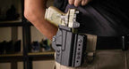IWB & OWB Convertible Holster, Fit Glock 17/19/26/34 Gen 3-5 & Glock 23/32 Gen 3-4,G17/G19 Gen4-5 MOS ,G19/G26/G34 Gen5 MOS G19X  G19 Gen4 MOS  G44  G45  G45 MOS  Optic Ready, Adj Ride Height,Right Hand | Warriorland