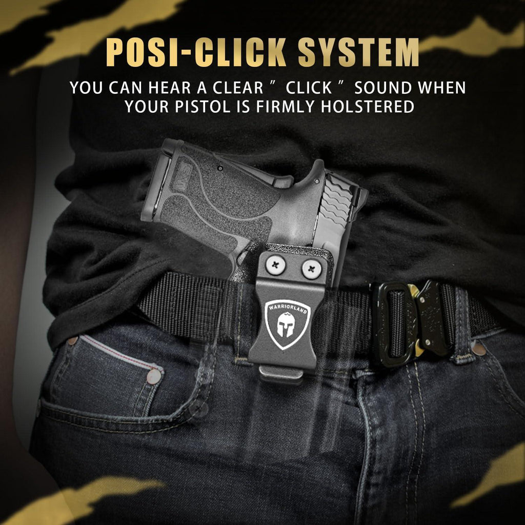IWB Kydex Holster with Claw Attachment and Optic Cut Fit Smith & Wesson M&P Shield 9mm EZ / .380 EZ Pistol, Inside Waistband Appendix Carry M&P 9mm Shield EZ Holster, Adj. Cant & Retention|WARRIORLAND - WARRIORLAND