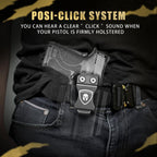 IWB Kydex Holster with Claw Attachment and Optic Cut Fit Smith & Wesson M&P Shield 9mm EZ / .380 EZ Pistol, Inside Waistband Appendix Carry M&P 9mm Shield EZ Holster, Adj. Cant & Retention|WARRIORLAND - WARRIORLAND
