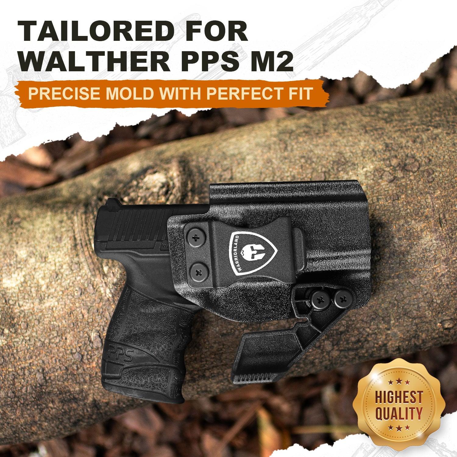 Walther PPS M2 Holster IWB Kydex Holster w/Claw & Optics Cut: Walther PPS M2 Pistol, Inside Waistband Appendix Carry PPS M2 Holster, Adj. Retention & Cant, Right Hand|WARRIORLAND - WARRIORLAND