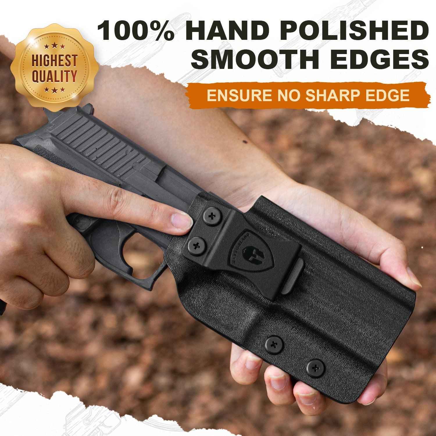 P226 Holster IWB Kydex Holster Optics Cut for P226 LEGION'' Barrel, Inside Waistband Appendix Concealed Carry Holster P226, Adj. Cant & Posi-Click Retention, Right Hand/Left Hand Optional