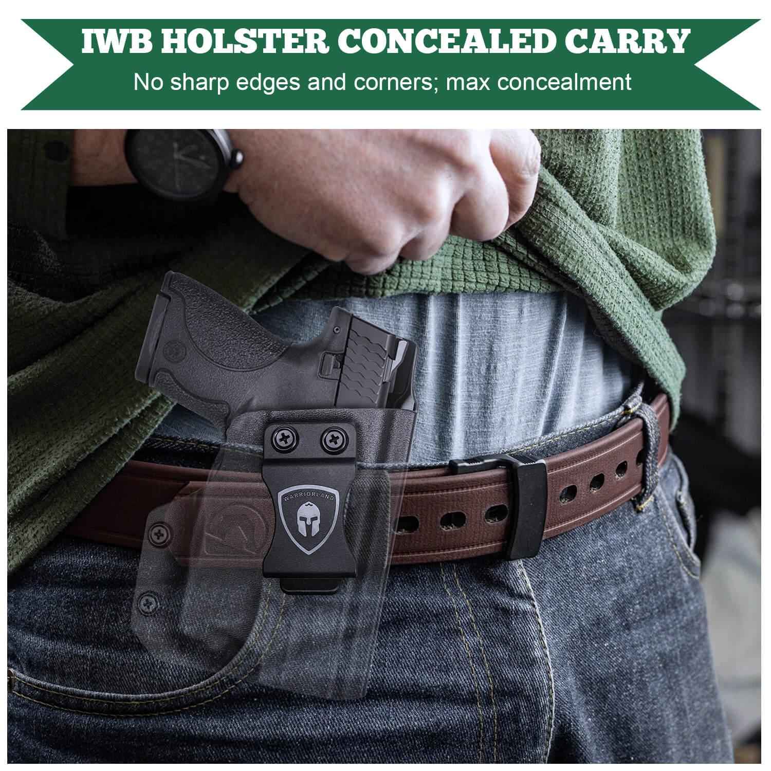 IWB Kydex Light Bearing Holster for S&W M&P Shield 9/.40 M2.0 Pistol with TLR 6  Right/ Left Handed | WARRIORLAND