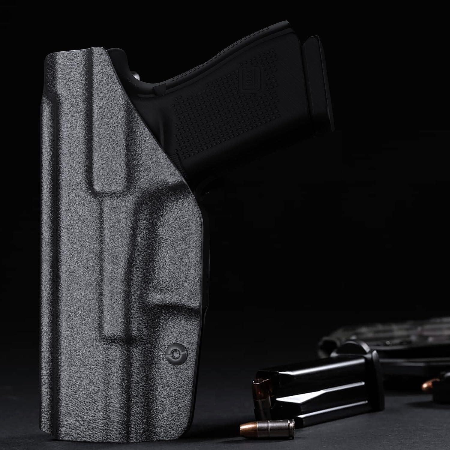 IWB Kydex Holster Custom Fit: Glock 17/19/34 Gen3-5、Glock 22/23/31/32 Gen 3-4、Glock 19/44/45，Adj. Cant & Retention, Right Hand|WARRIORLAND - WARRIORLAND