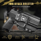 Sig P320 IWB Kydex Holster with Claw Attachment and Optic Cut: Sig Sauer P320 Compact M18 / P320 Fullsize M17, Inside Waistband Appendix Carry P320 Holster, Adj. Cant & Retention, Right|WARRIORLAND - WARRIORLAND