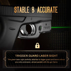 Green Laser Sight Designed to Fit Glock 43/G43X(No Rail Version) with Holster, Green Beam Sight with Power Indicator, Custom-Made IWB Kydex Holster Right Hand, WLS-105G w/ G43 Holster|WARRIORLAND - WARRIORLAND