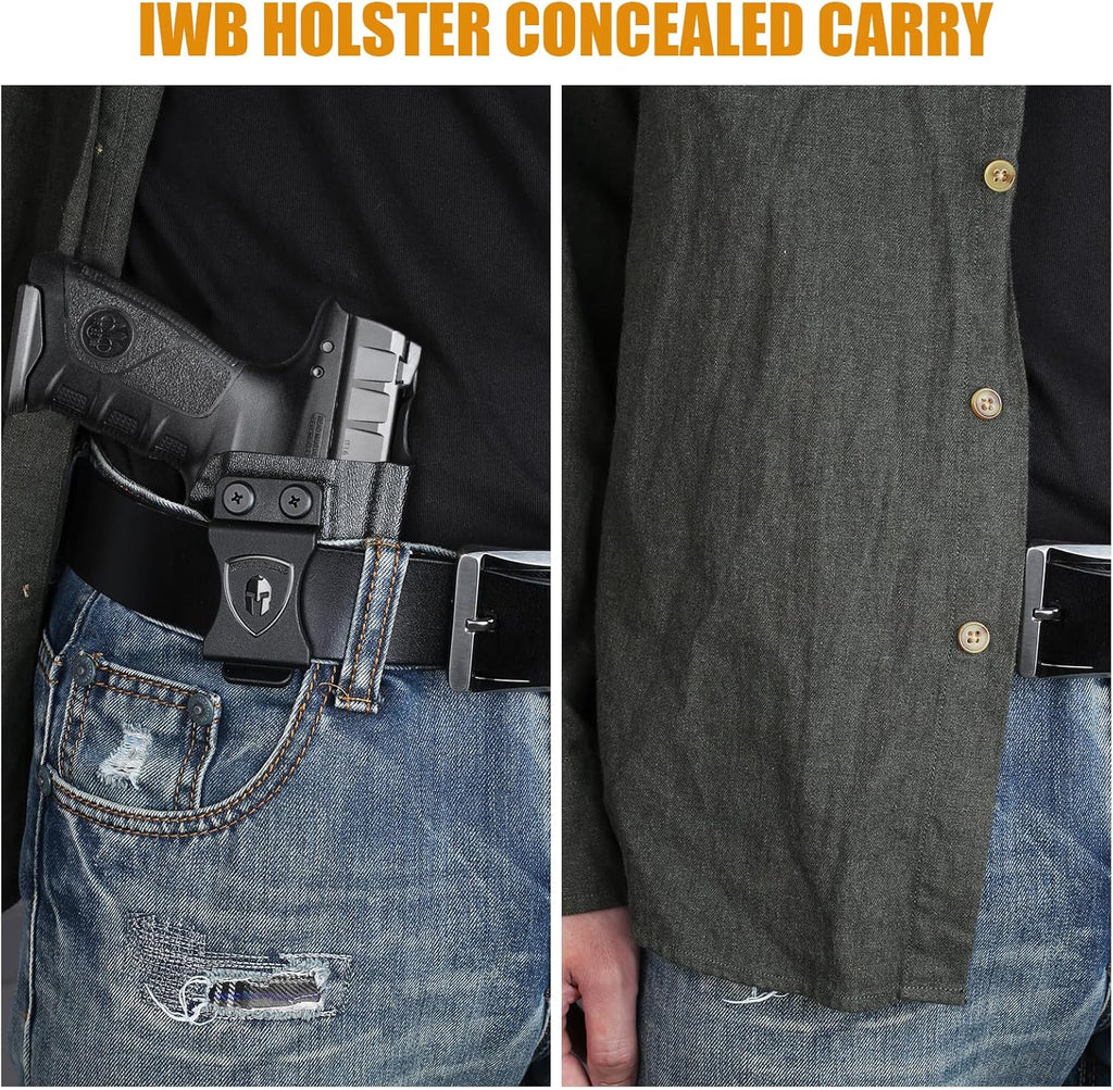 WARRIORLAND IWB Kydex Holster Compatible with Beretta APX Full Size Adjustable Cant & Retention Concealed Carry Posi-Click Lock Right Hand - WARRIORLAND