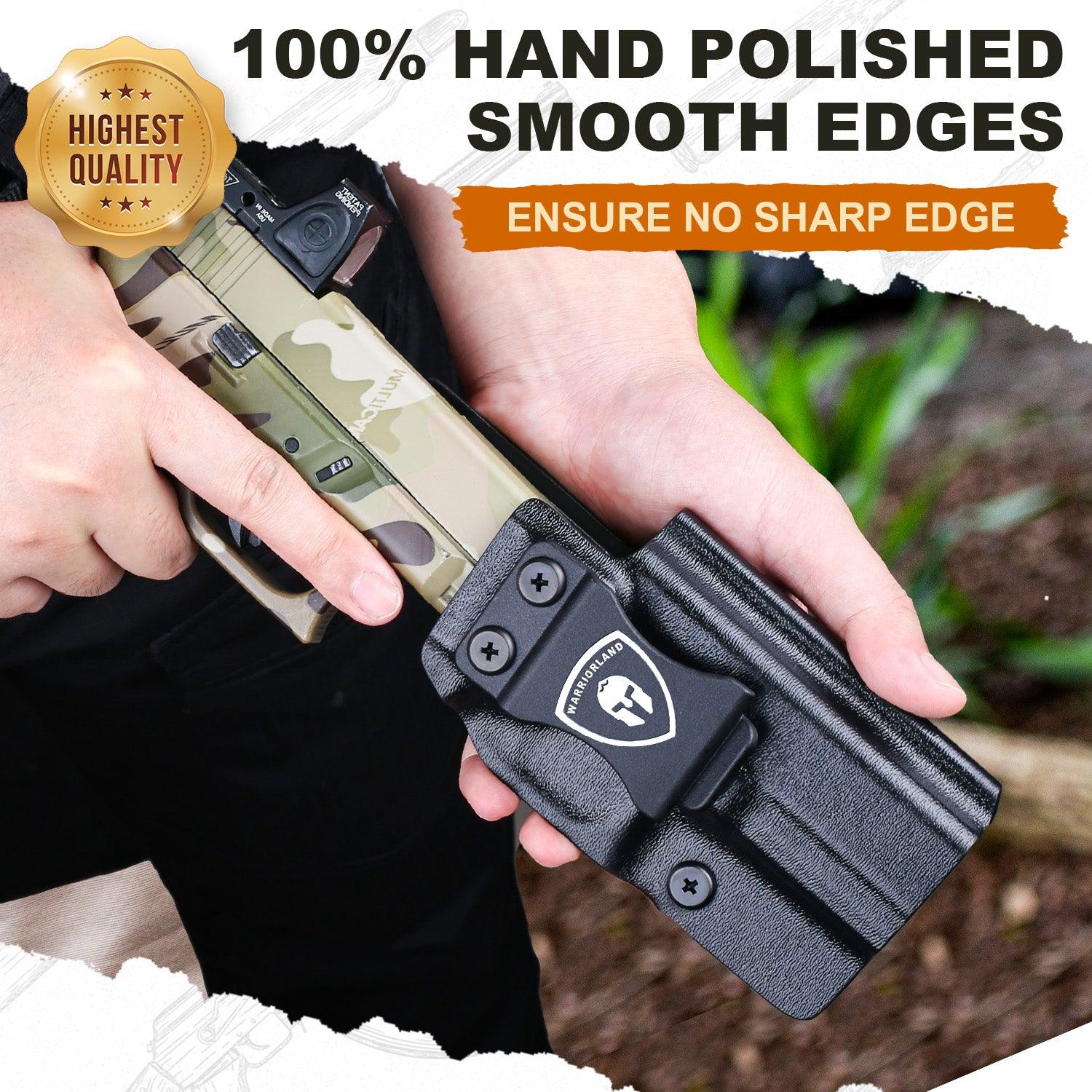 G23 Holster IWB Kydex Holster Optics Cut Fit G23 Gen 1-5 Pistol, Inside Waistband Appendix Carry G23 Gen 5 9mm Holster, Adj. Retention & Cant, Right Hand/Left Hand Optinal|WARRIORLAND - WARRIORLAND