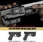 Glock 19/17 Gen 3-5 IWB Kydex Holster | Compatible with Crossbow MA1 & MA2 | Right/Left Hand | WARRIORLAND - WARRIORLAND