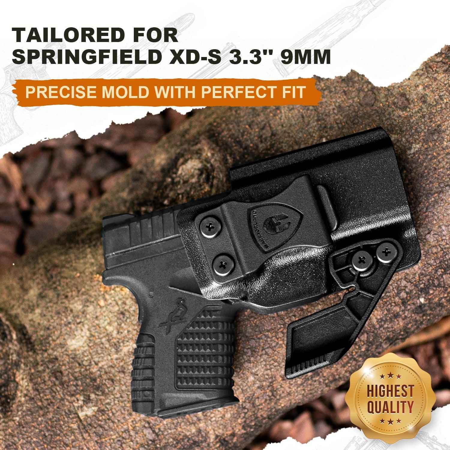 Springfield XD-S 3.3'' Holster IWB KYDEX Holster with Claw Optics Cut for Springfield XDS 3.3/XD-S MOD.2