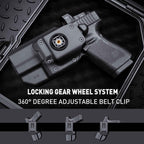 Level II Retention Thumb Release OWB Holster Glock 19/23/32/44 (Gen3-5), G19X/45 Polymer Holster with Red Dot Optics Cut