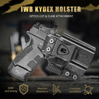 IWB Kydex Holster with Claw Attachment and Optic Cut Fit Springfield XD-S 3.3'' Pistol, Inside Waistband Appendix Carry XDS Holster, Adj. Cant & Retention, Right Hand|WARRIORLAND - WARRIORLAND