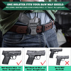IWB Holster Fit M&P Shield 9mm &Smith & Wesson .40 3.1’’ M&P Shield M2.0 Compact Warriorland - WARRIORLAND