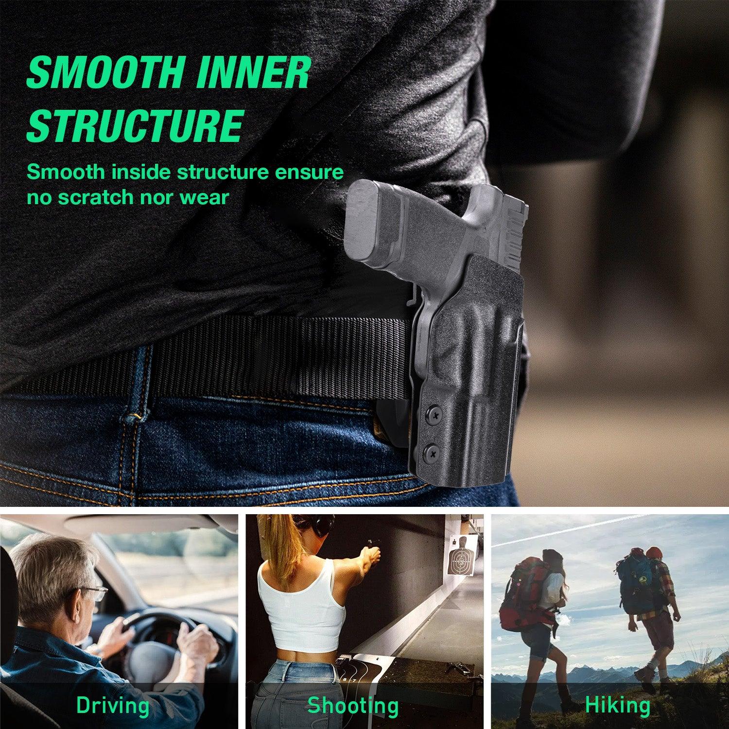 Hellcat Pro Holster OWB Kydex Holster Optics Cut: Springfield Armory Hellcat Pro & Hellcat Pro OSP Pistol, Outside Waistband Open Carry OSP Holster with 1.75 Inch Paddle, Adj. Retention & Cant, Right|WARRIORLAND - WARRIORLAND