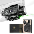 Universal Light Laser Combo with Glock 17/19 KYDEX Left Hand Holster, Green Laser & White LED Tactical Light, Magnetic USB Rechargeable Flashlight-Screen Displays Battery Status, Crossbow MA1|WARRIORLAND - WARRIORLAND