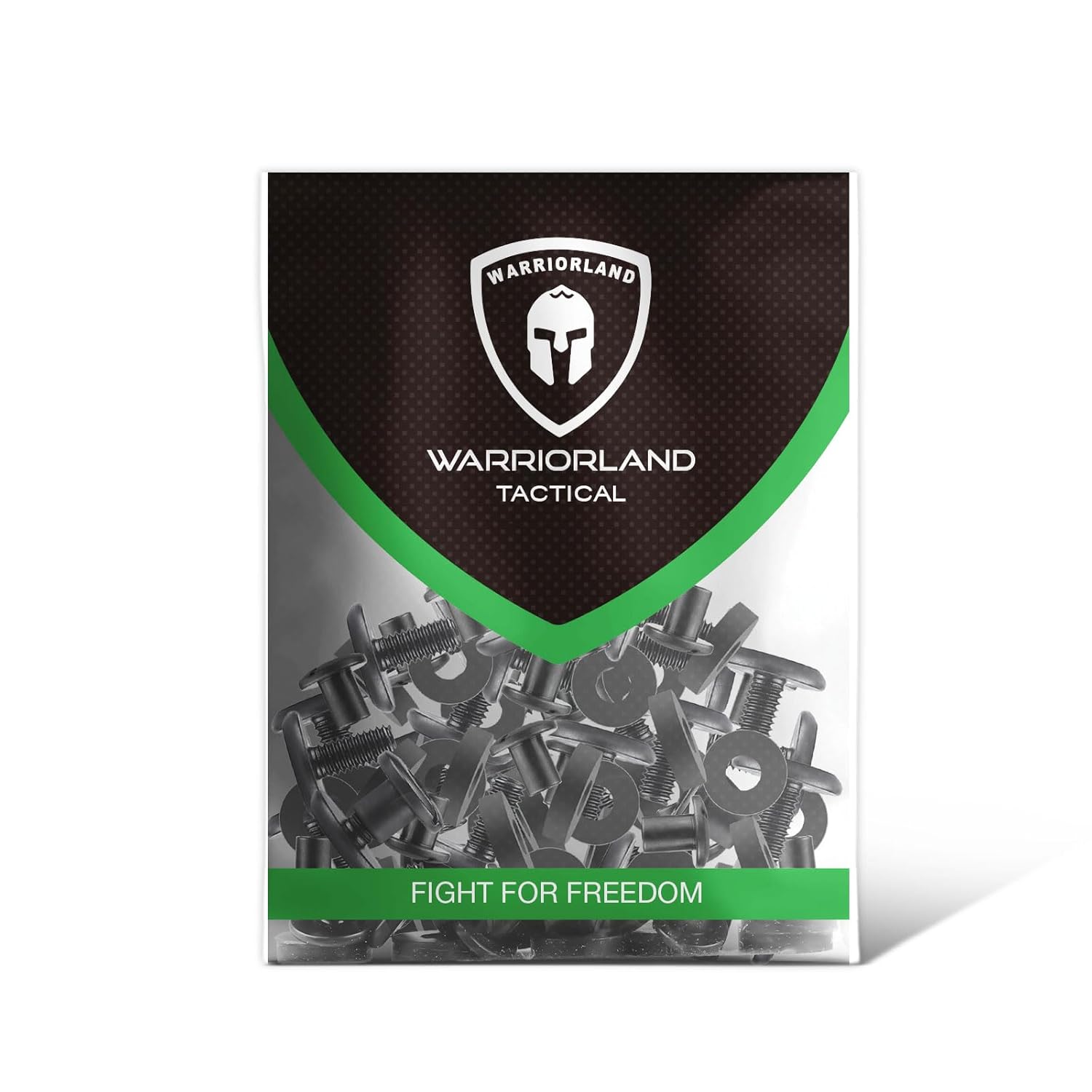 WARRIORLAND 12-Pack Black Chicago Screws, DIY Screw Kits for Kydex & Leather Gun Holsters/Clips and Knife Sheaths, Includes Phillips Truss Heads + Open Slotted Fasteners + Rubber Washers/Spacers - WARRIORLAND