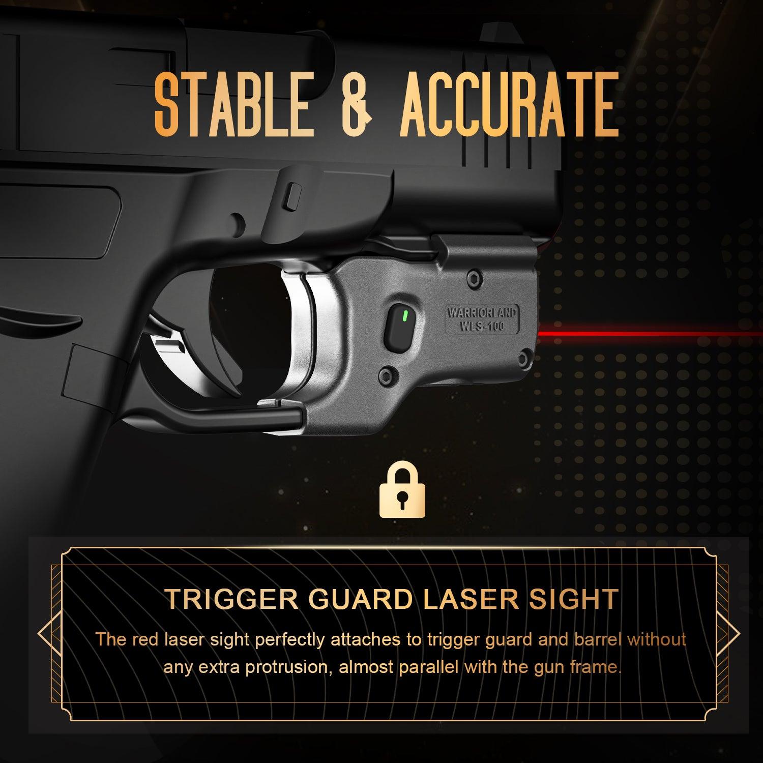 Red Laser Sight Designed to Fit Glock /Glock 48 MOS with Holster Combo, Red Beam Sight with Power Indicator, Custom-Made IWB Kydex Holster Right Hand, WLS-100 w/ G48 MOS Holster|WARRIORLAND - WARRIORLAND