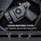 Level II Retention Thumb Release OWB Holster M&P 9 SHIELD M2.0 INTEGRATED CRIMSON TRACE RED/GREEN LASER NTS-Incompatible with any Laser/Light