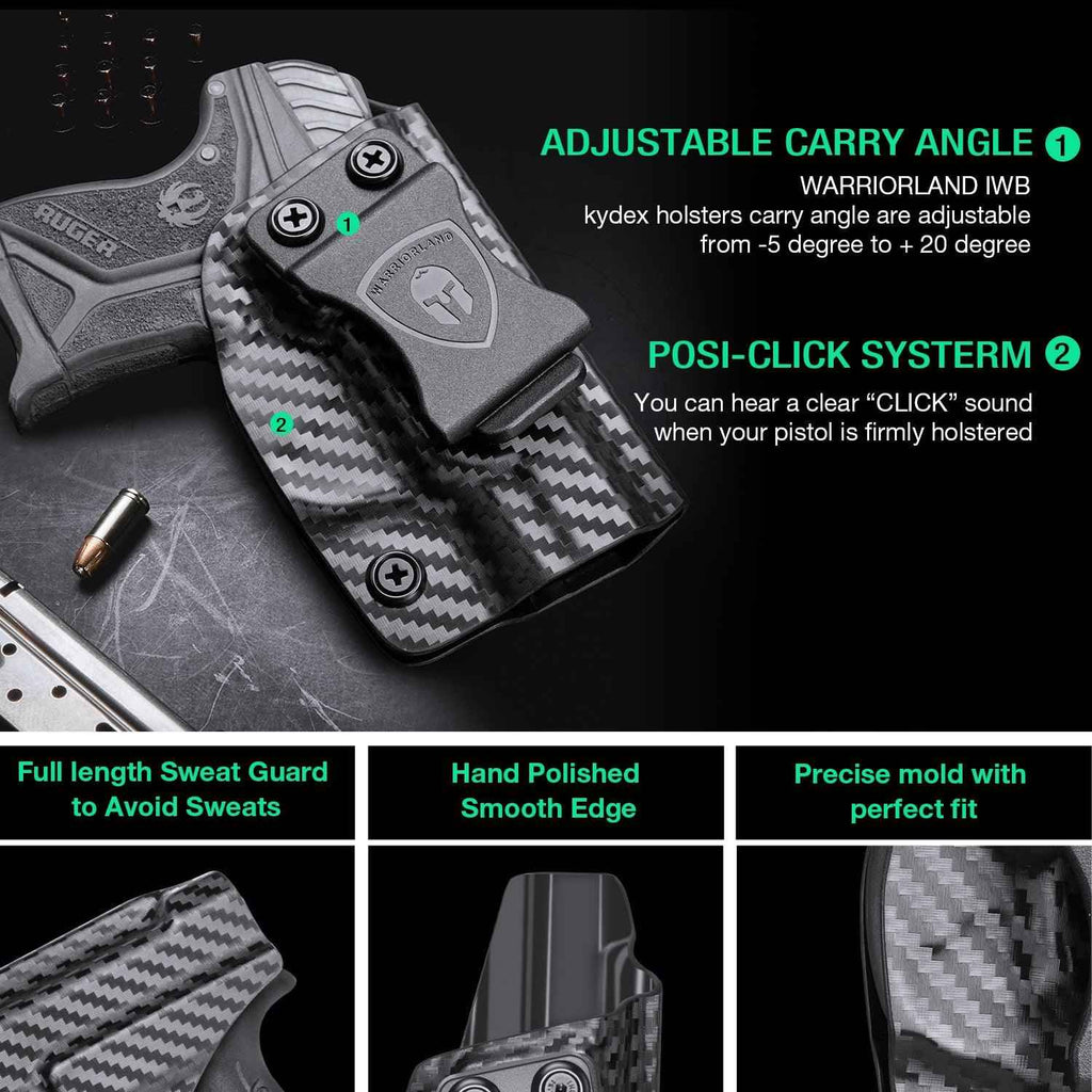 Carbon Fiber Kydex Ruger LCP 2 II Holster IWB | WARRIORLAND