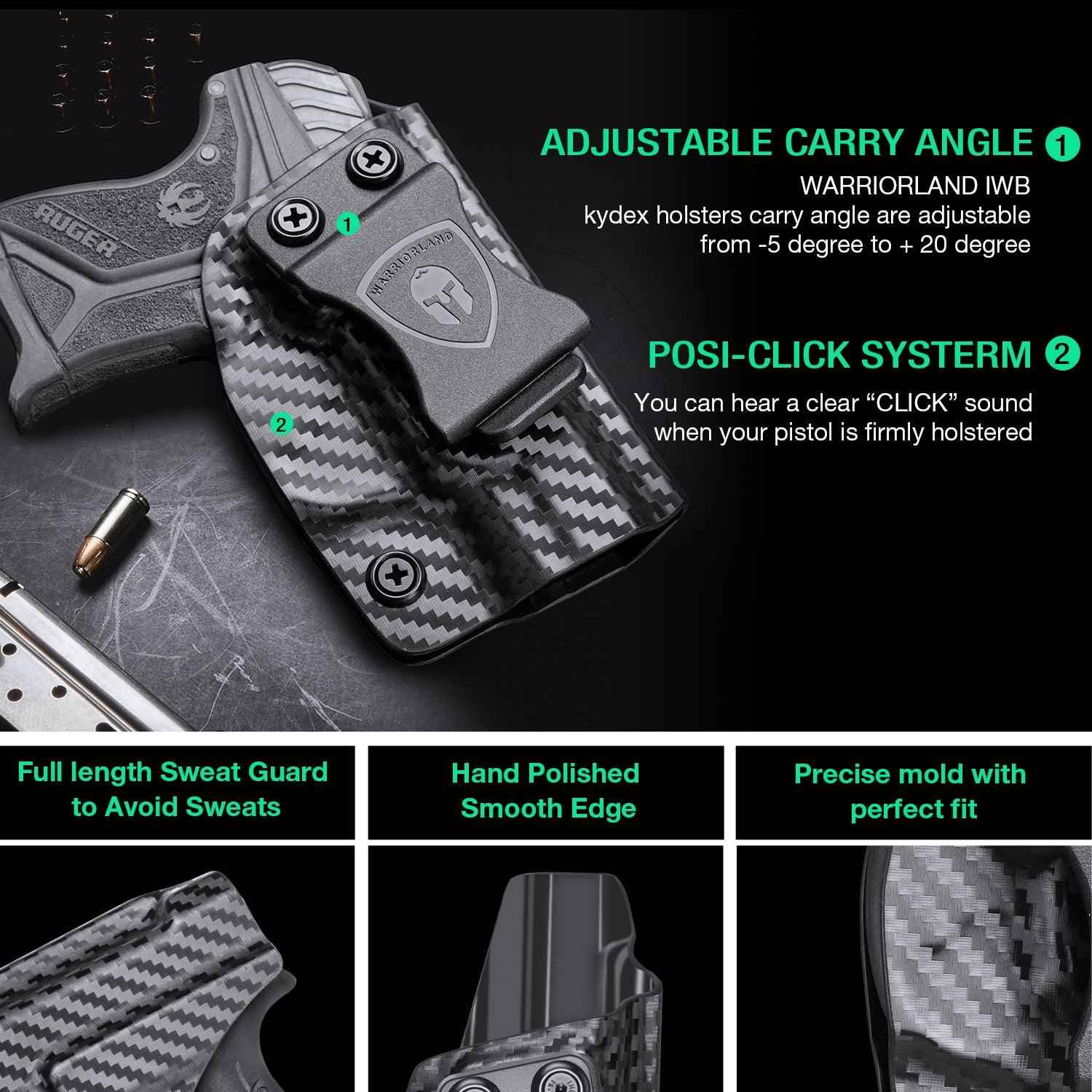 Carbon Fiber Kydex Ruger LCP 2 II Holster IWB | WARRIORLAND