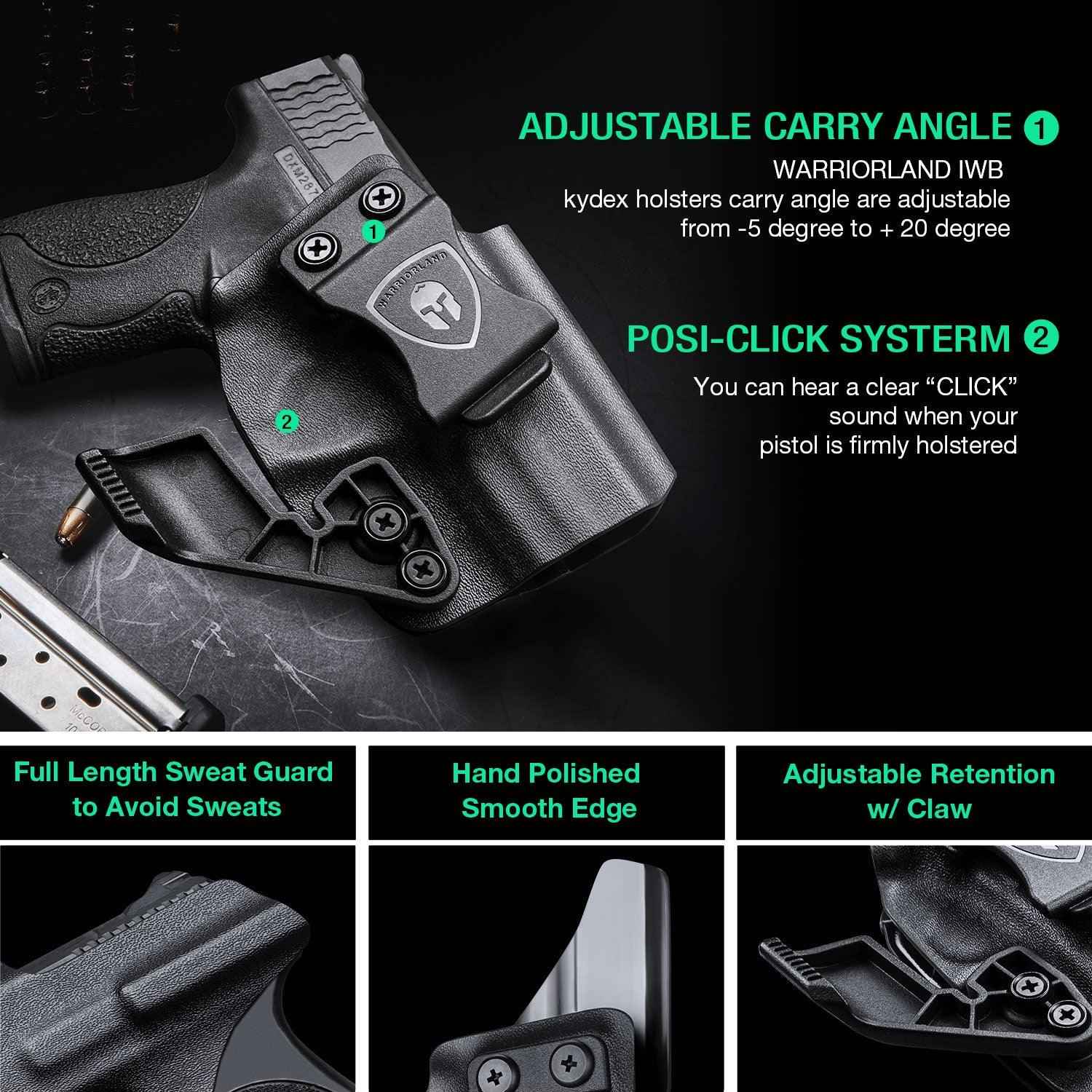 Smith & Wesson Kydex IWB Holster with Claw M&P Shield/ Plus/ M2.0   9mm/.40 Pistol for Fat Guys | WARRIORLAND
