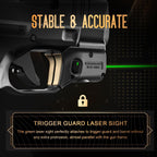 WARRIORLAND Green Laser Sight Fit Springfield Hellcat with Kydex Holster, First Green Beam Sight with Power Indicator, Hellcat Laser with IWB Holster Right Hand, WLS-118G w/Hellcat Holster - WARRIORLAND