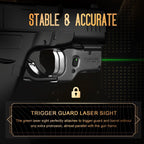 Green Laser Sight Designed to Fit Glock 48 MOS with Holster Combo, Green Beam Sight with Power Indicator, Custom-Made IWB Kydex Holster Right Hand, WLS-100G w/ G48 MOS Holster|WARRIORLAND - WARRIORLAND
