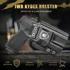 Sig P365X-Macro IWB Kydex Holster with Claw Attachment and Optic Cut: Sig Sauer P365XMACRO, Inside Waistband Appendix Carry P365 X Macro Holster, Adj. Cant & Retention, Right Hand|WARRIORLAND - WARRIORLAND