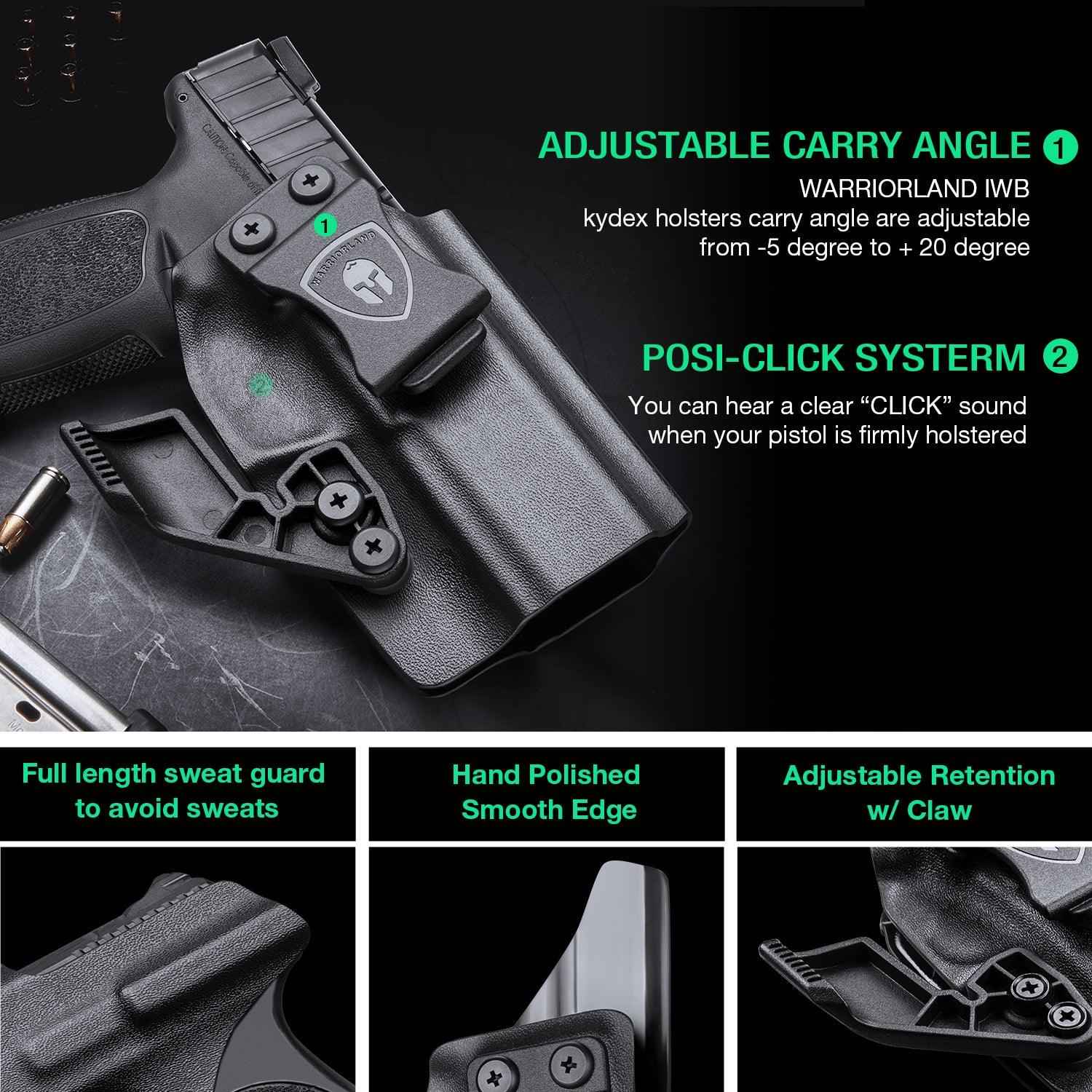 Smith & Wesson SD9 SD40 VE Inside Waistband Concealed Carry Holster with Claw Holsters for Fat Guys | WARRIORLAND