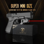 Red Laser Sight Compatible with Glock 17/19 Gen 3-5, G23/31/32 Gen 3-4 & G19X/44/45, Ultra Compact G19 Beam Sight, Gun Sight with Ambidextrous On/Off Switch & Power Indicator, WLS-104|WARRIORLAND - WARRIORLAND