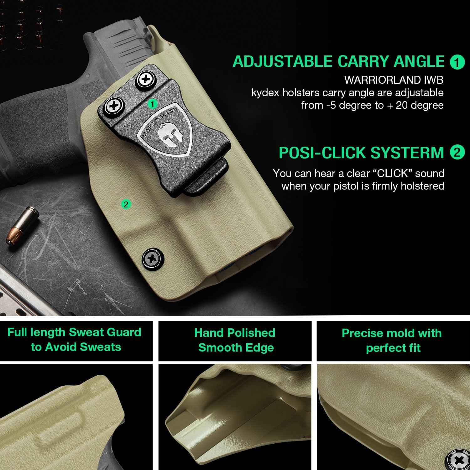 9mm Springfield Armory Hellcat / Pro Tan 9mm Inside Waistband Holster Kydex  Right / Left Handed | WARRIORLAND