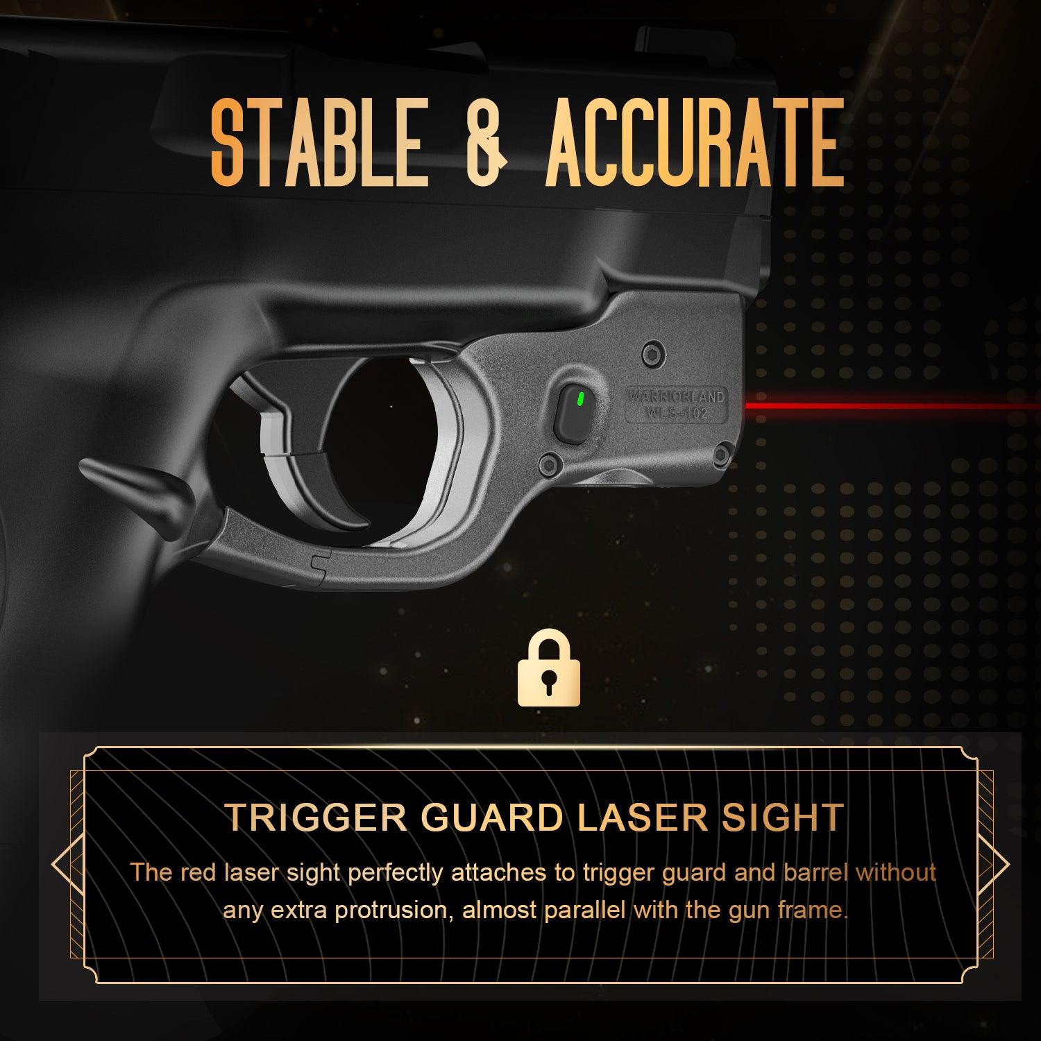 Red Laser Sight Tailored Fit M&P Shield 9mm/.40 Pistol (Not Fit M&P Shield Plus), Ultra Compact Shield 40 Beam Sight, Gun Sight with Ambidextrous On/Off Switch & Power Indicator, WLS-102|WARRIORLAND - WARRIORLAND