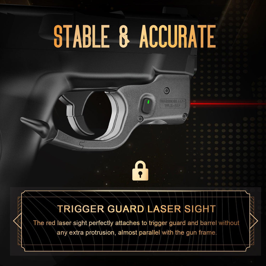 Red Laser Sight Tailored Fit M&P Shield 9mm/.40 Pistol (Not Fit M&P Shield Plus), Ultra Compact Shield 40 Beam Sight, Gun Sight with Ambidextrous On/Off Switch & Power Indicator, WLS-102|WARRIORLAND - WARRIORLAND