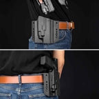 Glock 17/19 TLR7/TLR7A Holster OWB Kydex Holster Optic Cut Fit: Glock 17 G19 G44 G45 GEN 1-5 G23 G32 Gen 3-4 w/TLR-7 TLR-7A, Outside Waistband Carry Holster, Right Hand | Warriorland