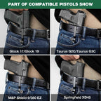 Universal Rail Gun Clip Low Profile Concealed Carry Fit for Gun w/ Rail 3.1 Inch | WARRIORLAND