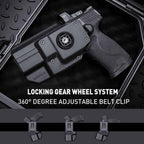 Level II Retention Thumb Release OWB Holster S&W M&P 9mm Polymer Holster Appendix Open Carry Trigger Guard with Red Dot Optics Cut | WARRIORLAND