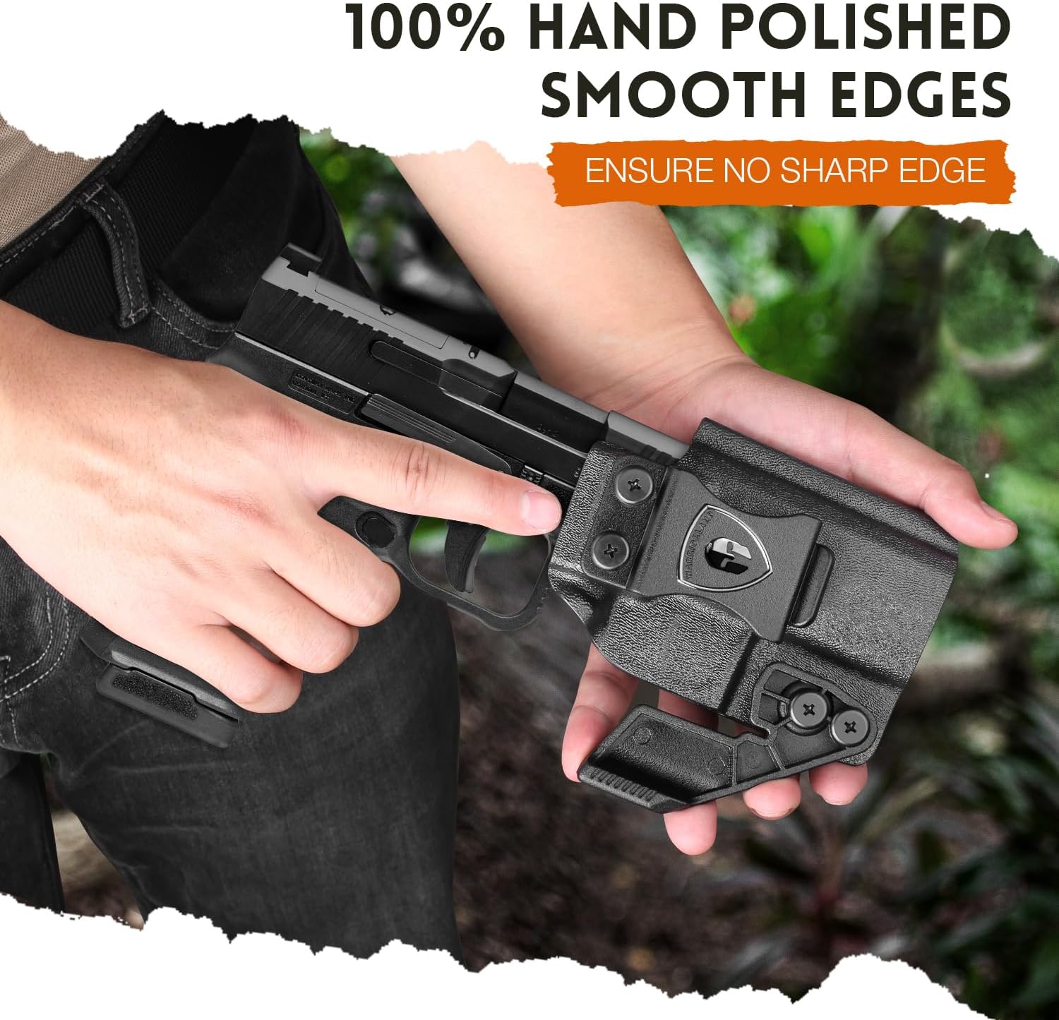 WARRIORLAND IWB Kydex Holster, Designed Exclusively and Solely for Canik Mete MC9 / Mete MC9L Pistol, w/Claw & Optics Cut, Inside Waistband Concealed Carry Holster, Adj. Retention & Cant, Right Hand - WARRIORLAND