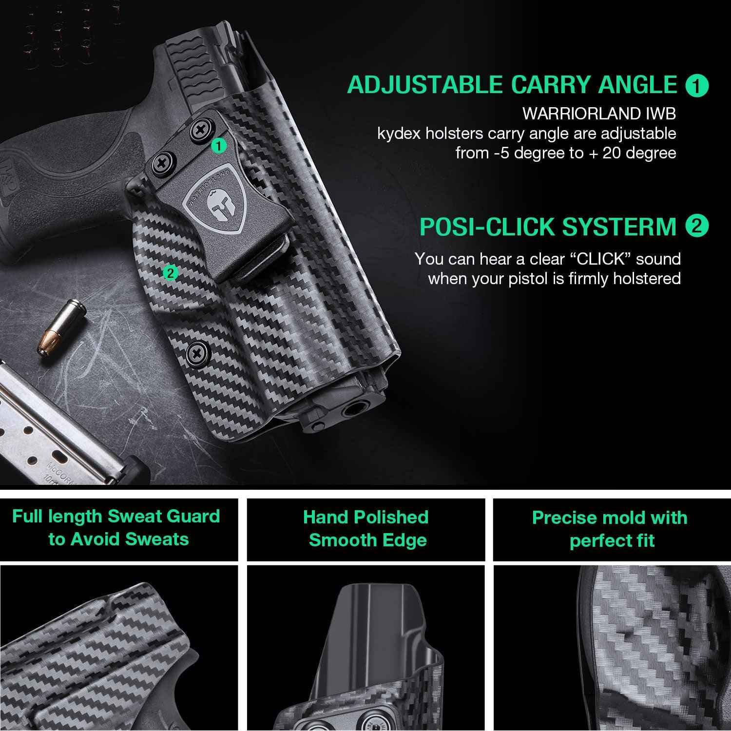 Carbon Fiber Kydex Smith and Wesson M&P / M&P M2.0 / 9/.40 / Compact/Full Size  IWB Holster Concealed Carry | WARRIORLAND