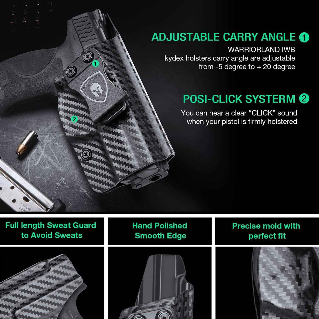 Carbon Fiber Kydex Smith and Wesson M&P / M&P M2.0 / 9/.40 / Compact/Full Size  IWB Holster Concealed Carry | WARRIORLAND
