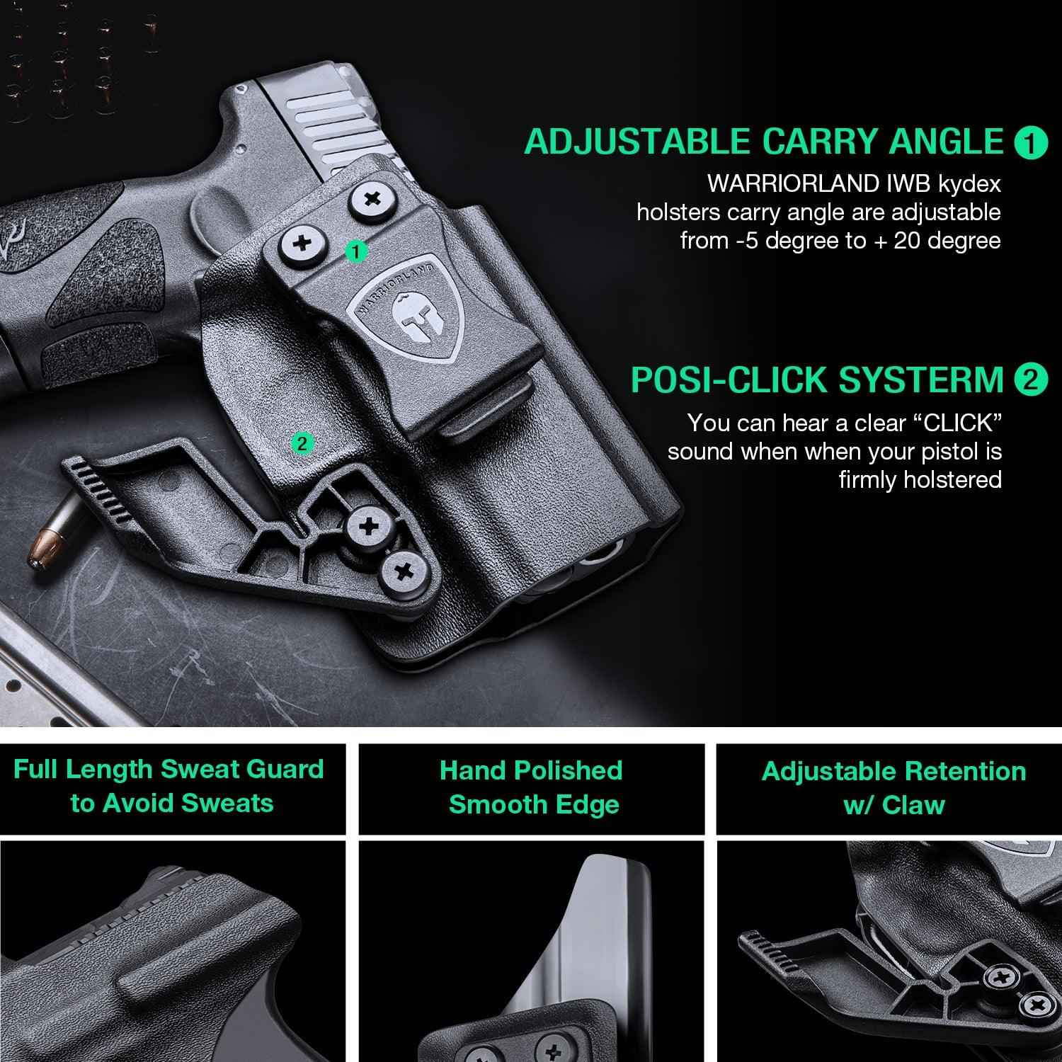IWB Holster with Claw Taurus G2C Taurus G2S Taurus G3C Taurus G3C TORO Taurus G3 Taurus PT111 Millennium G2 Taurus PT140 Millennium G2 Taurus TX 22 COMPACT Red Dot Optics Cut Appendix Carry Trigger Guard Holsters for fat guys | WARRIORLAND