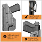 IWB Kydex Holster for Glock 19 with TLR6, Fit Glock 17/19 Gen 3-5, 23/32 Gen 3-4& 19X/ 44/45, Inside Waistband Conceal Carry, Adj. Cant & Retention, Right Hand - WARRIORLAND