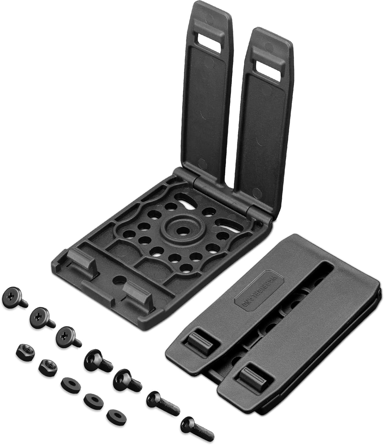 MOLLE Holster & Mag Pouch Adapter (3-Inch) - WARRIORLAND Heavy-Duty Tactical Clip for Holsters, Pouches, Taser X7/X26P, Sheaths & Backpacks, w/Mount Screw & Nut Kit, 1 Pack - WARRIORLAND