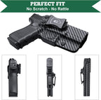 WARRIORLAND Compatible with Glock 17/22/31 Holster, IWB Kydex Holster Fit G17 Gen 1-5/G22 Gen 3-4/G31 Gen 3-5 - Not Fit G22 Gen 5, Inside Waistband Concealed Carry, Adj. Cant & 'Posi-Click' Retention - WARRIORLAND