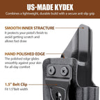 WARRIORLAND Kydex IWB Holster for Sig P320 Compact/XCompact/X-Carry/M18/M17/Full-Size/XFive Legion/DH3/AXG, Optics Cut, Adjustable Cant & Retention, Right Hand Concealed Carry - WARRIORLAND